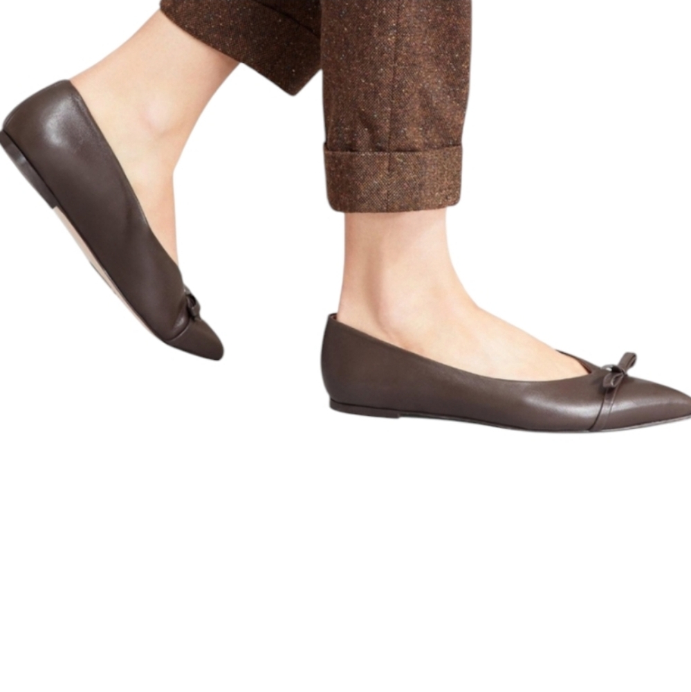 Brooks Brothers Brown Flats, Pointy Toe